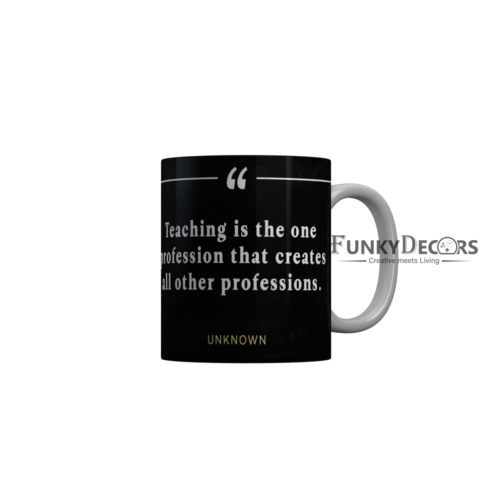 FunkyDecors Teachers Day Thank You Teacher World Greatest Teacher Gift for Teacher for Mentor Ceramic Coffee Mug