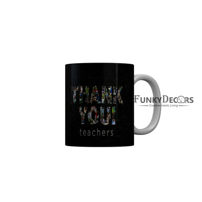 FunkyDecors Teachers Day Thank You Teacher World Greatest Teacher Gift for Teacher for Mentor Ceramic Coffee Mug