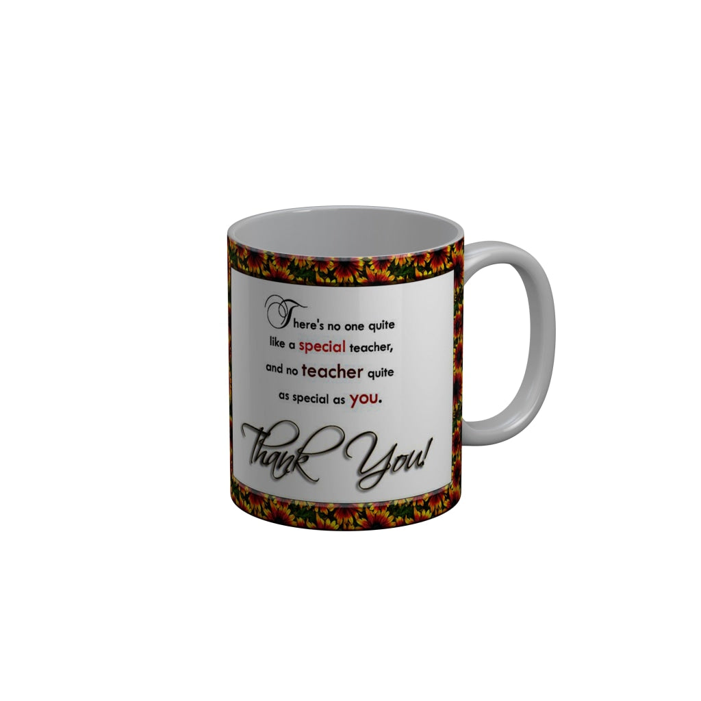 FunkyDecors Teachers Day Thank You Teacher World Greatest Teacher Gift for Teacher for Mentor Ceramic Coffee Mug