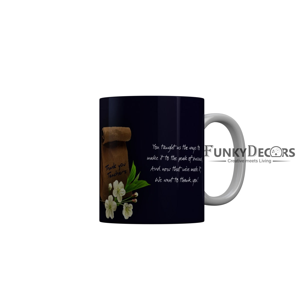 FunkyDecors Teachers Day Thank You Teacher World Greatest Teacher Gift for Teacher for Mentor Ceramic Coffee Mug