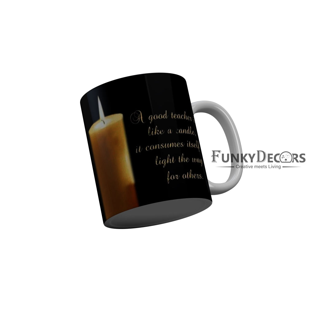 FunkyDecors Teachers Day Thank You Teacher World Greatest Teacher Gift for Teacher for Mentor Ceramic Coffee Mug