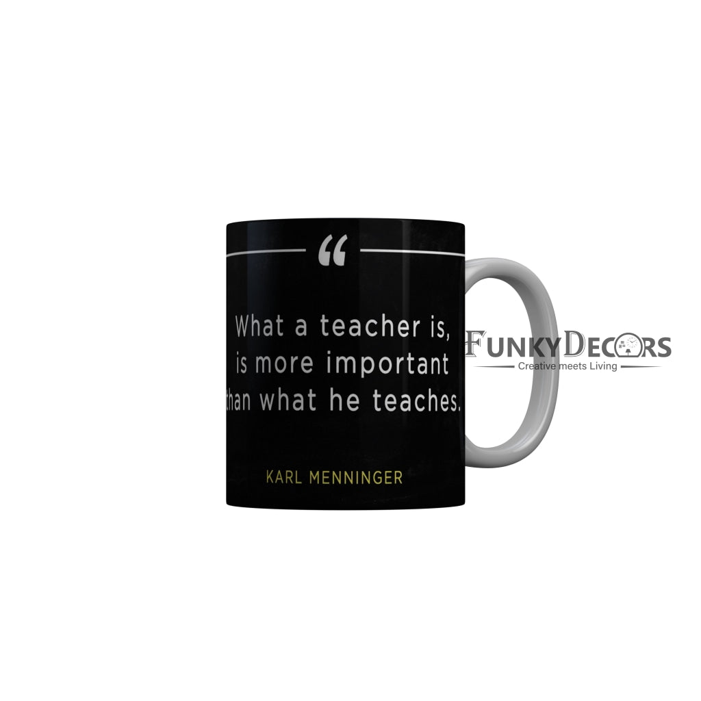 FunkyDecors Teachers Day Thank You Teacher World Greatest Teacher Gift for Teacher for Mentor Ceramic Coffee Mug