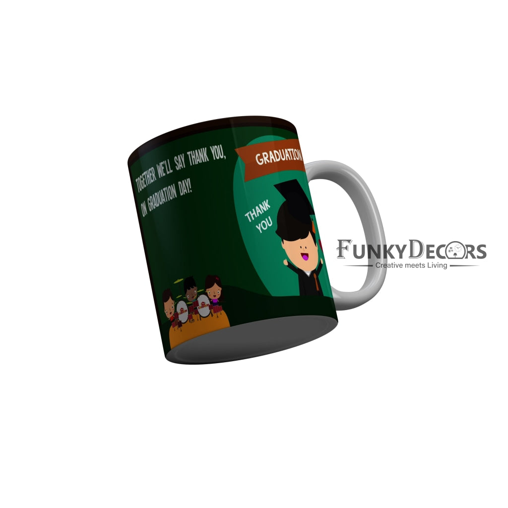 FunkyDecors Teachers Day Thank You Teacher World Greatest Teacher Gift for Teacher for Mentor Ceramic Coffee Mug