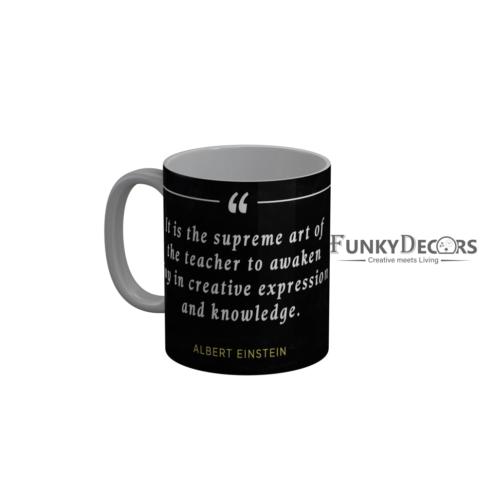 FunkyDecors Teachers Day Thank You Teacher World Greatest Teacher Gift for Teacher for Mentor Ceramic Coffee Mug