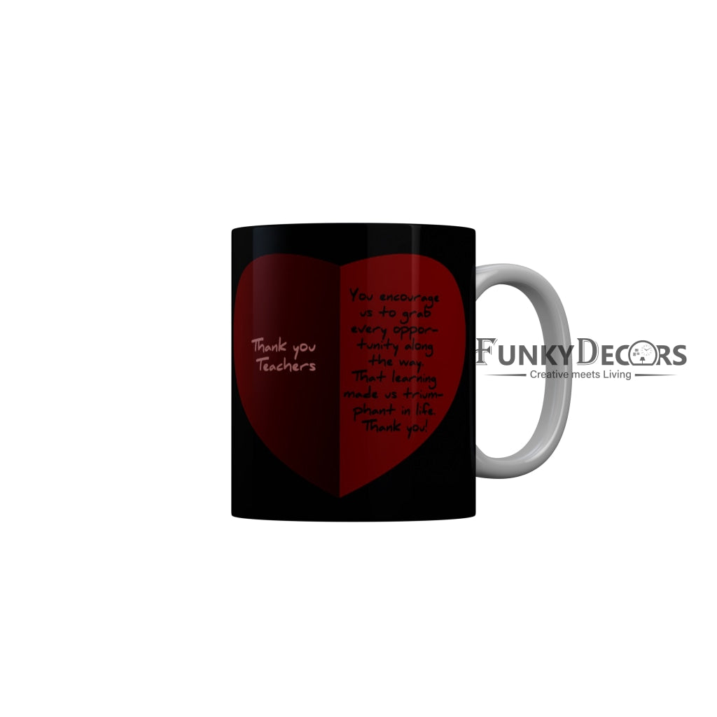 FunkyDecors Teachers Day Thank You Teacher World Greatest Teacher Gift for Teacher for Mentor Ceramic Coffee Mug