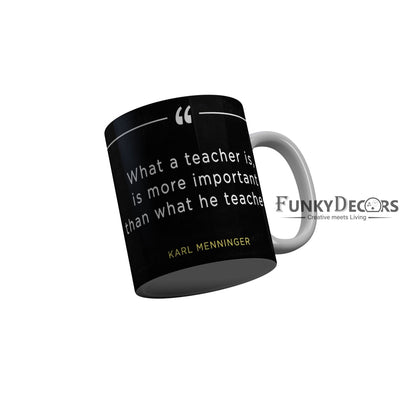 FunkyDecors Teachers Day Thank You Teacher World Greatest Teacher Gift for Teacher for Mentor Ceramic Coffee Mug