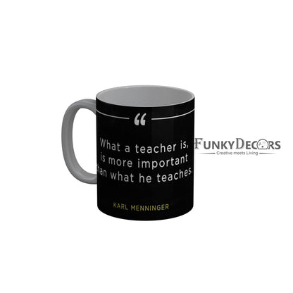 FunkyDecors Teachers Day Thank You Teacher World Greatest Teacher Gift for Teacher for Mentor Ceramic Coffee Mug