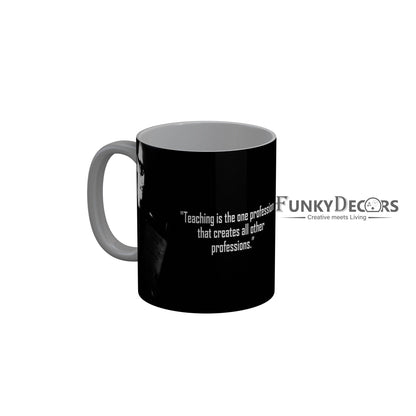 FunkyDecors Teachers Day Thank You Teacher World Greatest Teacher Gift for Teacher for Mentor Ceramic Coffee Mug