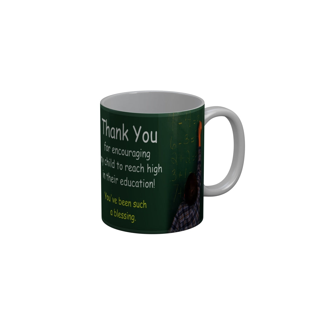 FunkyDecors Teachers Day Thank You Teacher World Greatest Teacher Gift for Teacher for Mentor Ceramic Coffee Mug