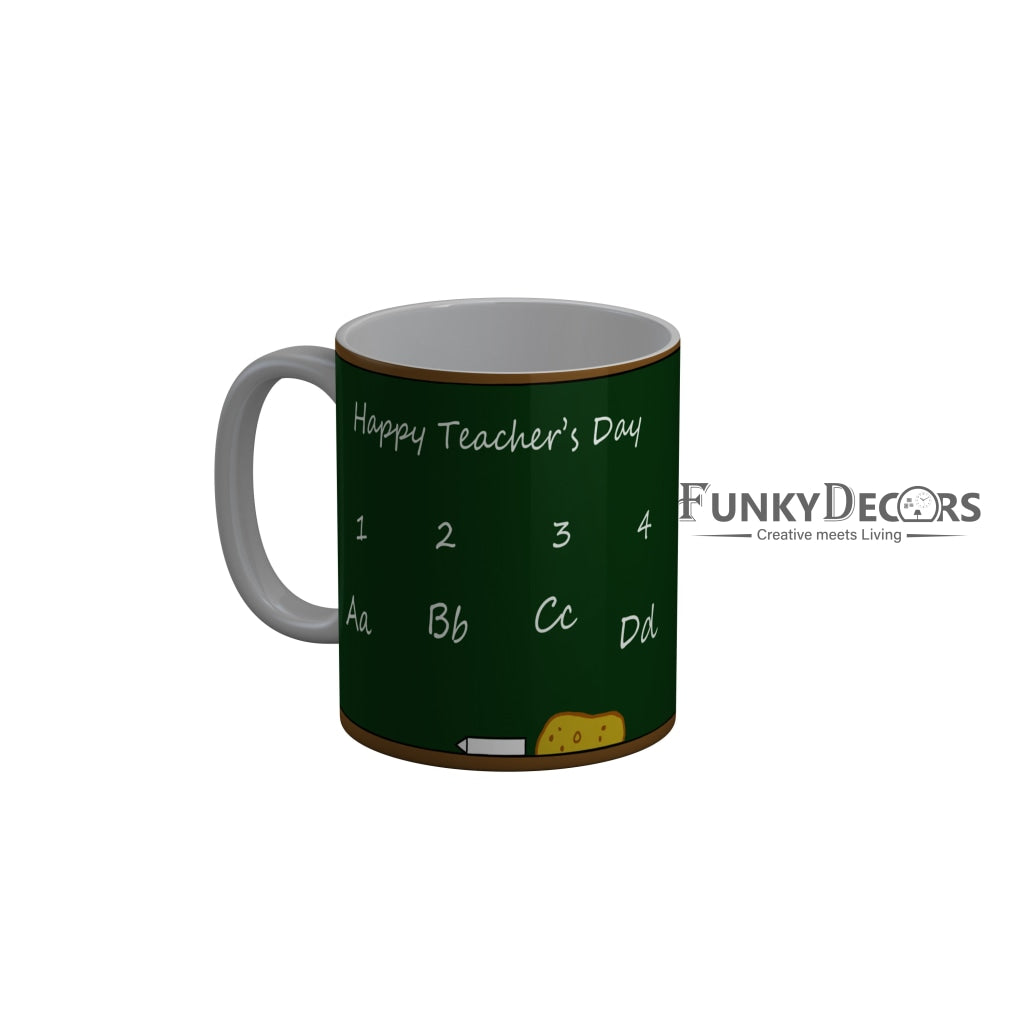 FunkyDecors Teachers Day Thank You Teacher World Greatest Teacher Gift for Teacher for Mentor Ceramic Coffee Mug