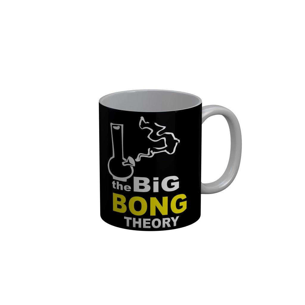FunkyDecors The Big Bong Theory Black Funny Quotes Ceramic Coffee Mug, 350 ml