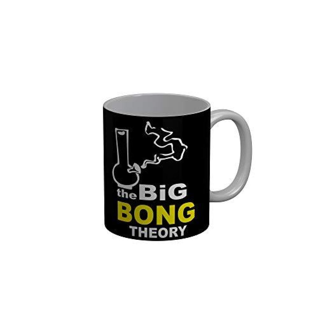 Funkydecors The Big Bong Theory Black Funny Quotes Ceramic Coffee Mug 350 Ml Mugs