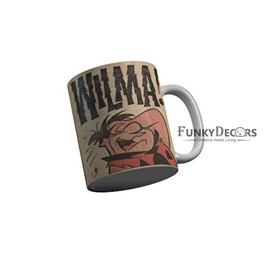 Funkydecors The Flintstones Cartoon Ceramic Mug 350 Ml Multicolor Mugs