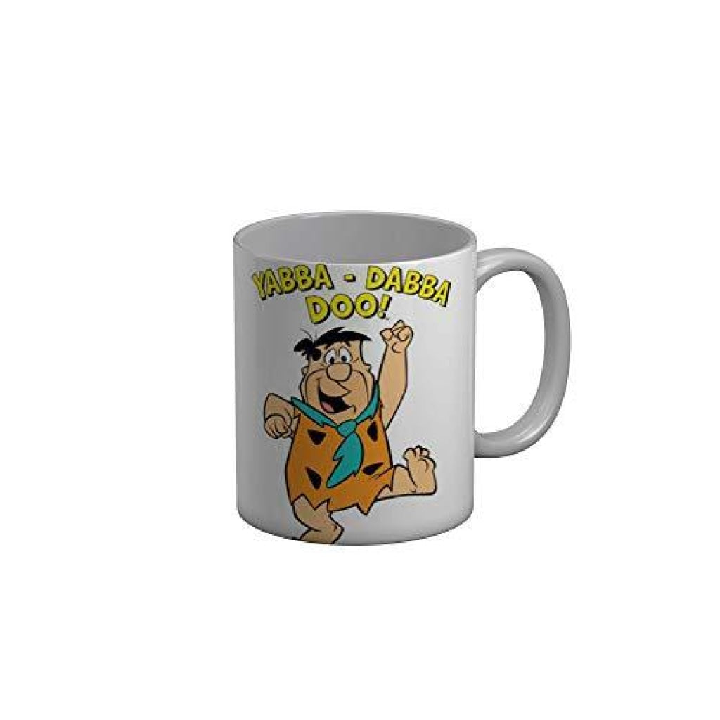Funkydecors The Flintstones Cartoon Ceramic Mug 350 Ml Multicolor Mugs