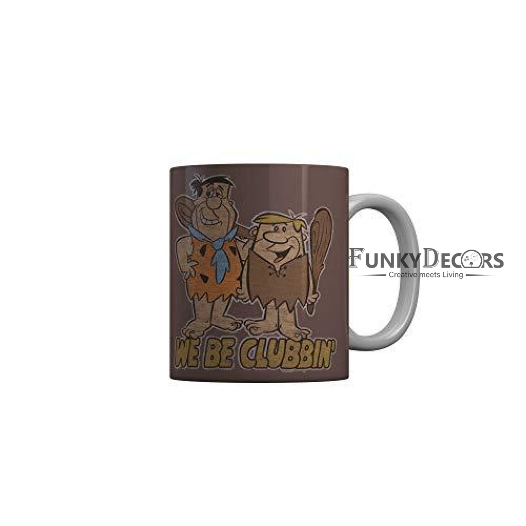 Funkydecors The Flintstones Cartoon Ceramic Mug 350 Ml Multicolor Mugs
