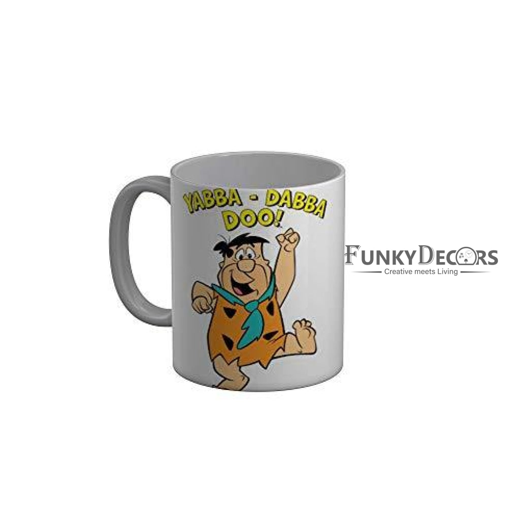 Funkydecors The Flintstones Cartoon Ceramic Mug 350 Ml Multicolor Mugs