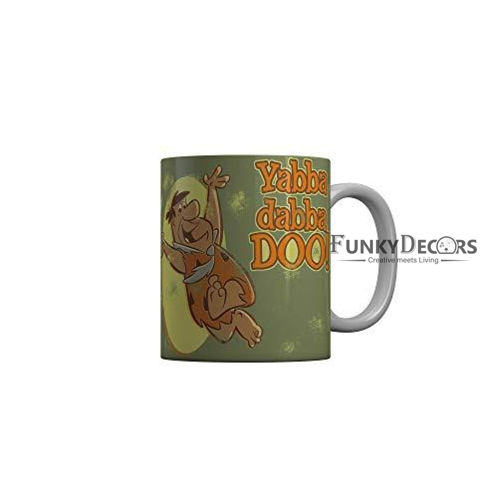 Funkydecors The Flintstones Cartoon Ceramic Mug 350 Ml Multicolor Mugs