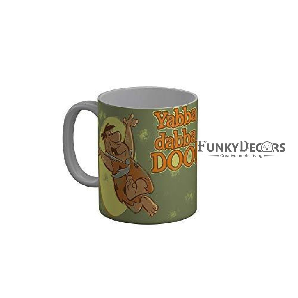 Funkydecors The Flintstones Cartoon Ceramic Mug 350 Ml Multicolor Mugs