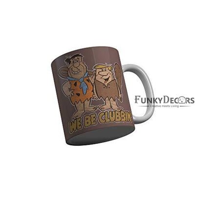 Funkydecors The Flintstones Cartoon Ceramic Mug 350 Ml Multicolor Mugs