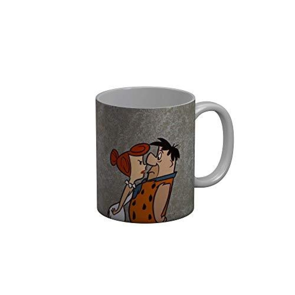 Funkydecors The Flintstones Cartoon Ceramic Mug 350 Ml Multicolor Mugs