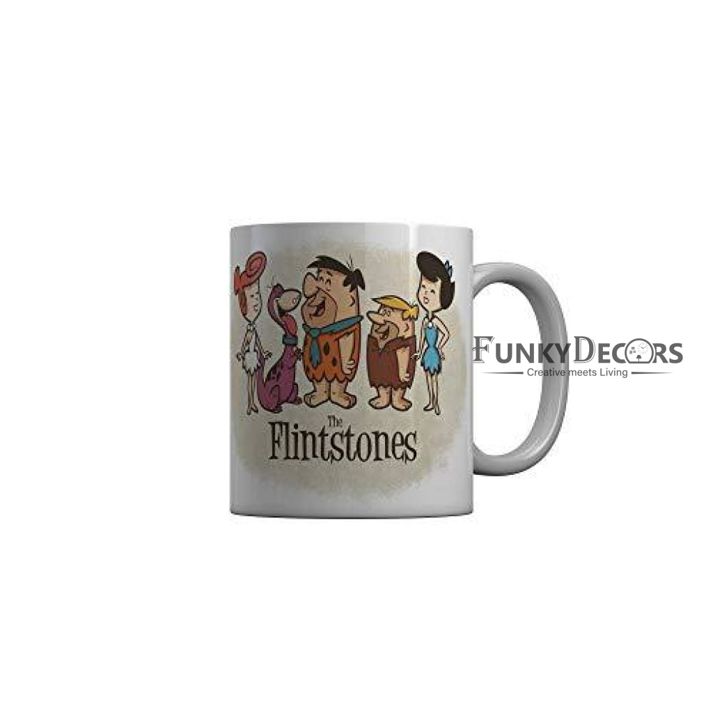 Funkydecors The Flintstones Cartoon Ceramic Mug 350 Ml Multicolor Mugs