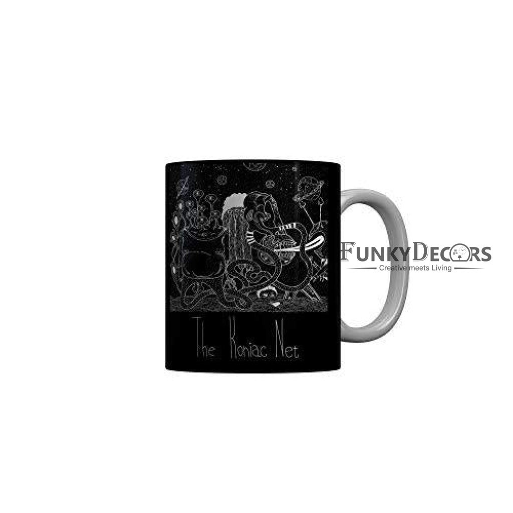 Funkydecors The Koniac Music Lover Ceramic Mug 350 Ml Multicolor Mugs