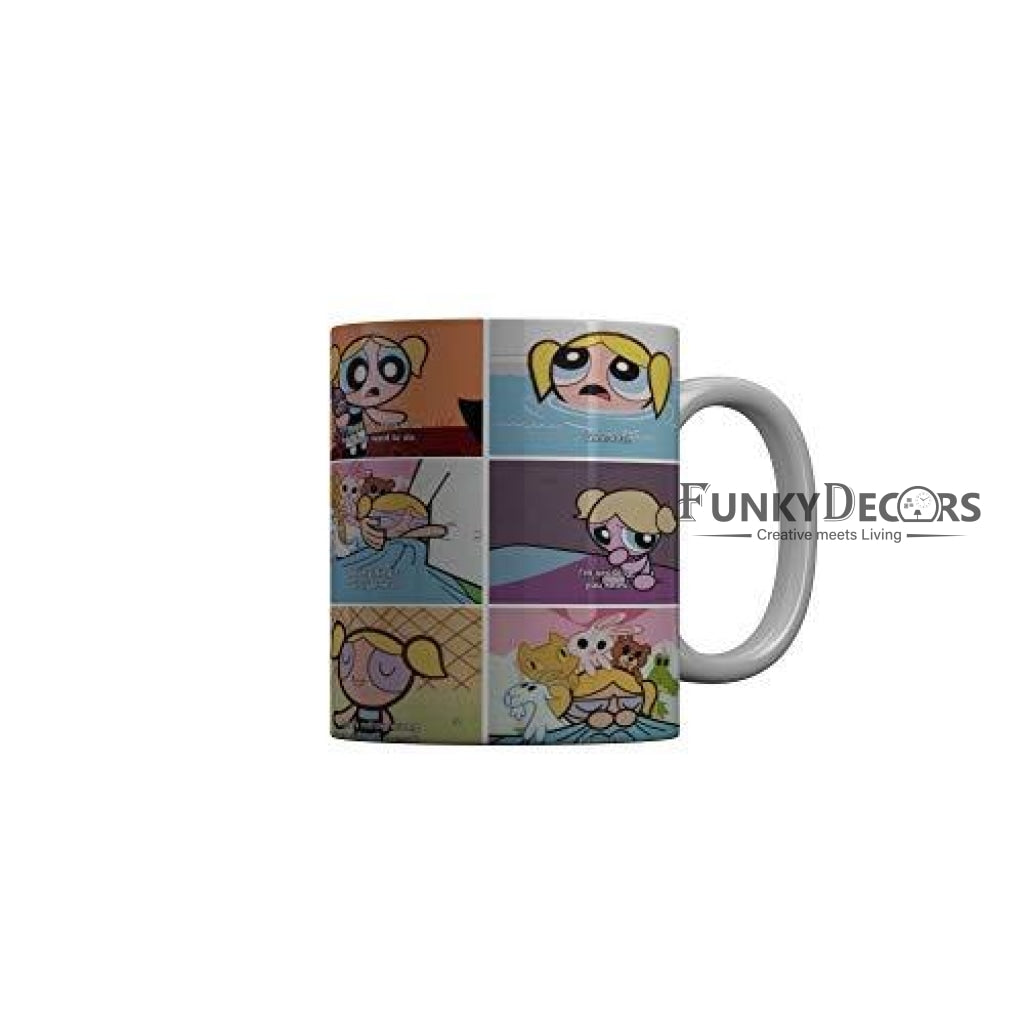 Funkydecors The Powerpuff Girls Cartoon Ceramic Mug 350 Ml Multicolor Mugs
