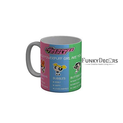 Funkydecors The Powerpuff Girls Cartoon Ceramic Mug 350 Ml Multicolor Mugs