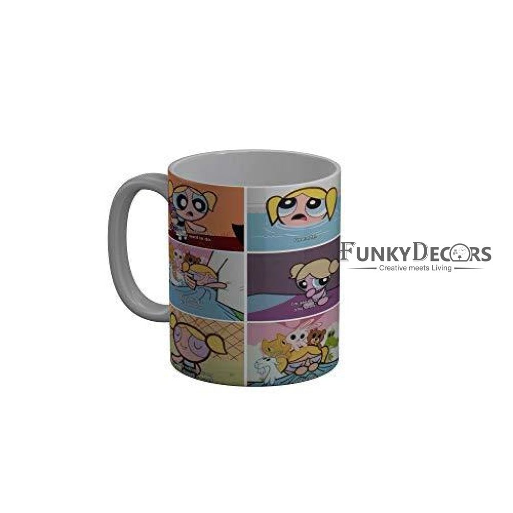 Funkydecors The Powerpuff Girls Cartoon Ceramic Mug 350 Ml Multicolor Mugs