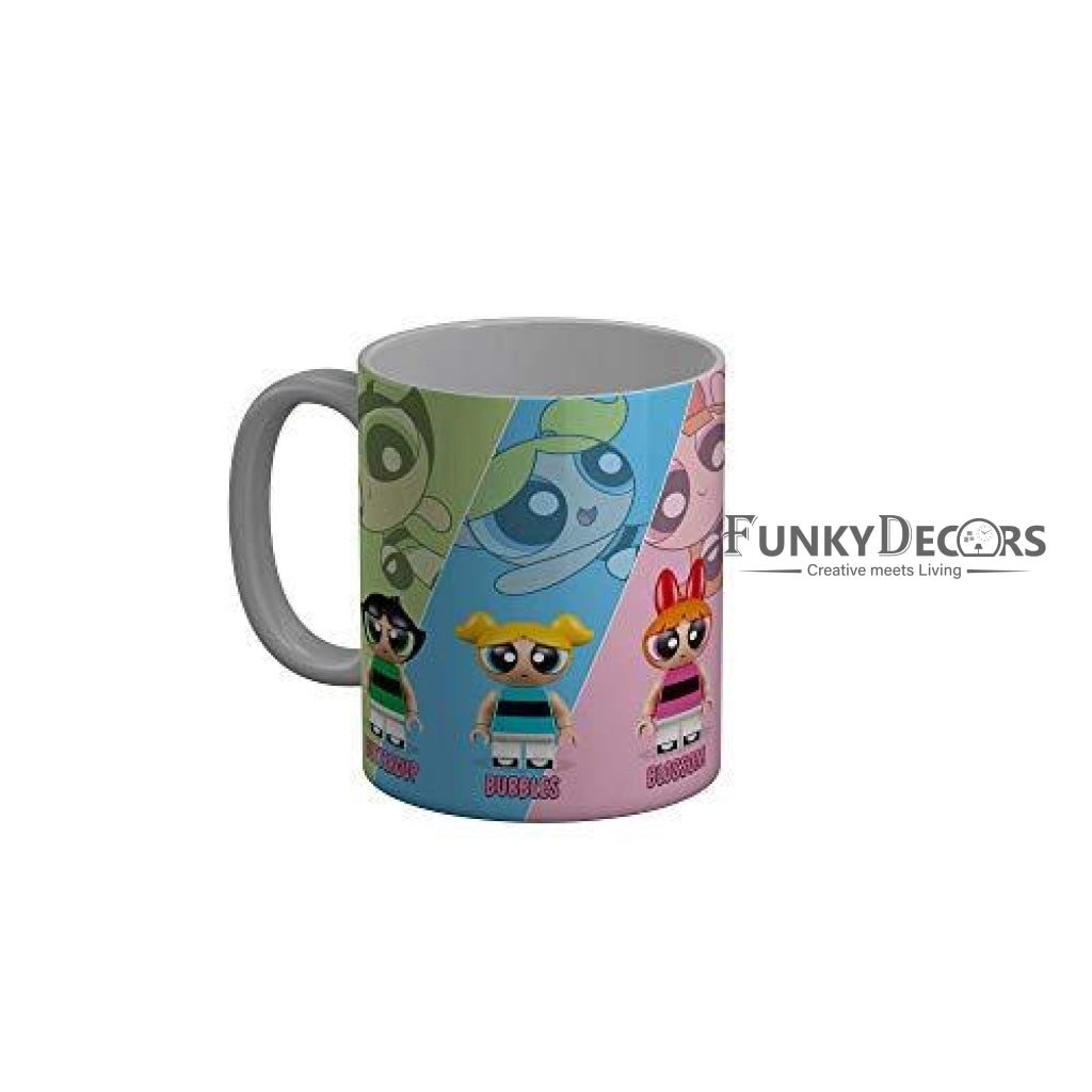 Funkydecors The Powerpuff Girls Cartoon Ceramic Mug 350 Ml Multicolor Mugs