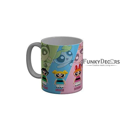 Funkydecors The Powerpuff Girls Cartoon Ceramic Mug 350 Ml Multicolor Mugs