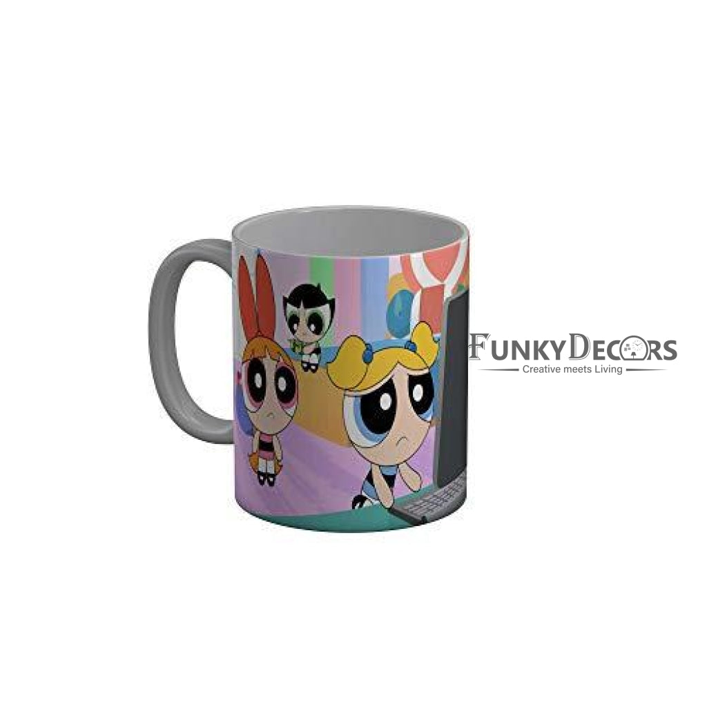 Funkydecors The Powerpuff Girls Cartoon Ceramic Mug 350 Ml Multicolor Mugs