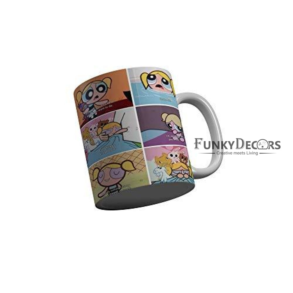 Funkydecors The Powerpuff Girls Cartoon Ceramic Mug 350 Ml Multicolor Mugs