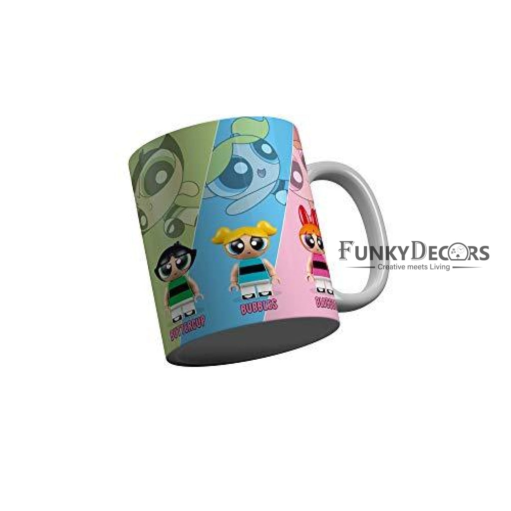 Funkydecors The Powerpuff Girls Cartoon Ceramic Mug 350 Ml Multicolor Mugs