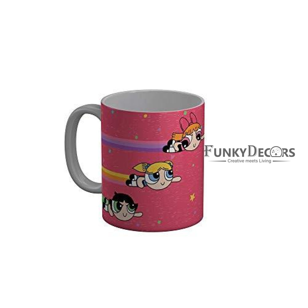 Funkydecors The Powerpuff Girls Cartoon Ceramic Mug 350 Ml Multicolor Mugs