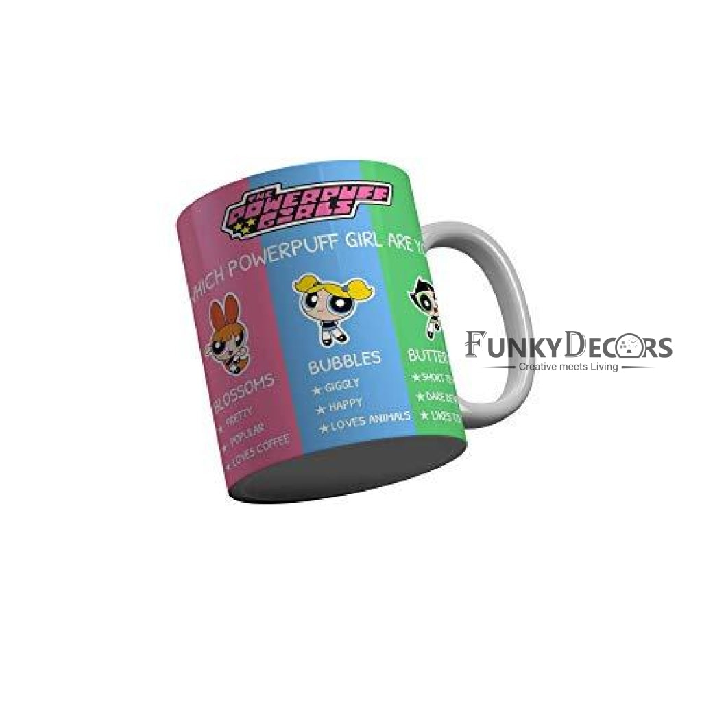 Funkydecors The Powerpuff Girls Cartoon Ceramic Mug 350 Ml Multicolor Mugs