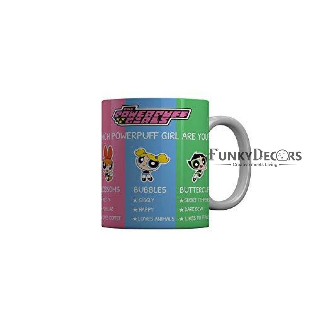 Funkydecors The Powerpuff Girls Cartoon Ceramic Mug 350 Ml Multicolor Mugs