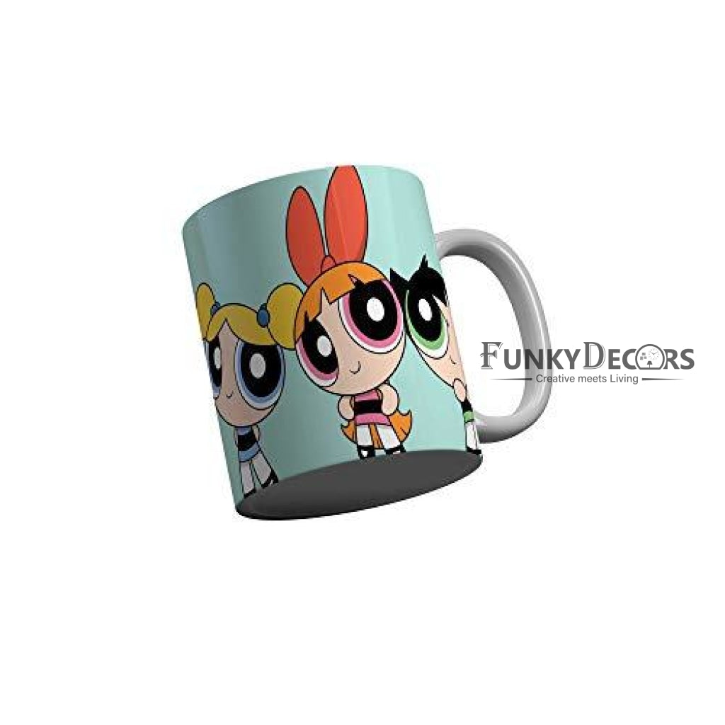 Funkydecors The Powerpuff Girls Cartoon Ceramic Mug 350 Ml Multicolor Mugs