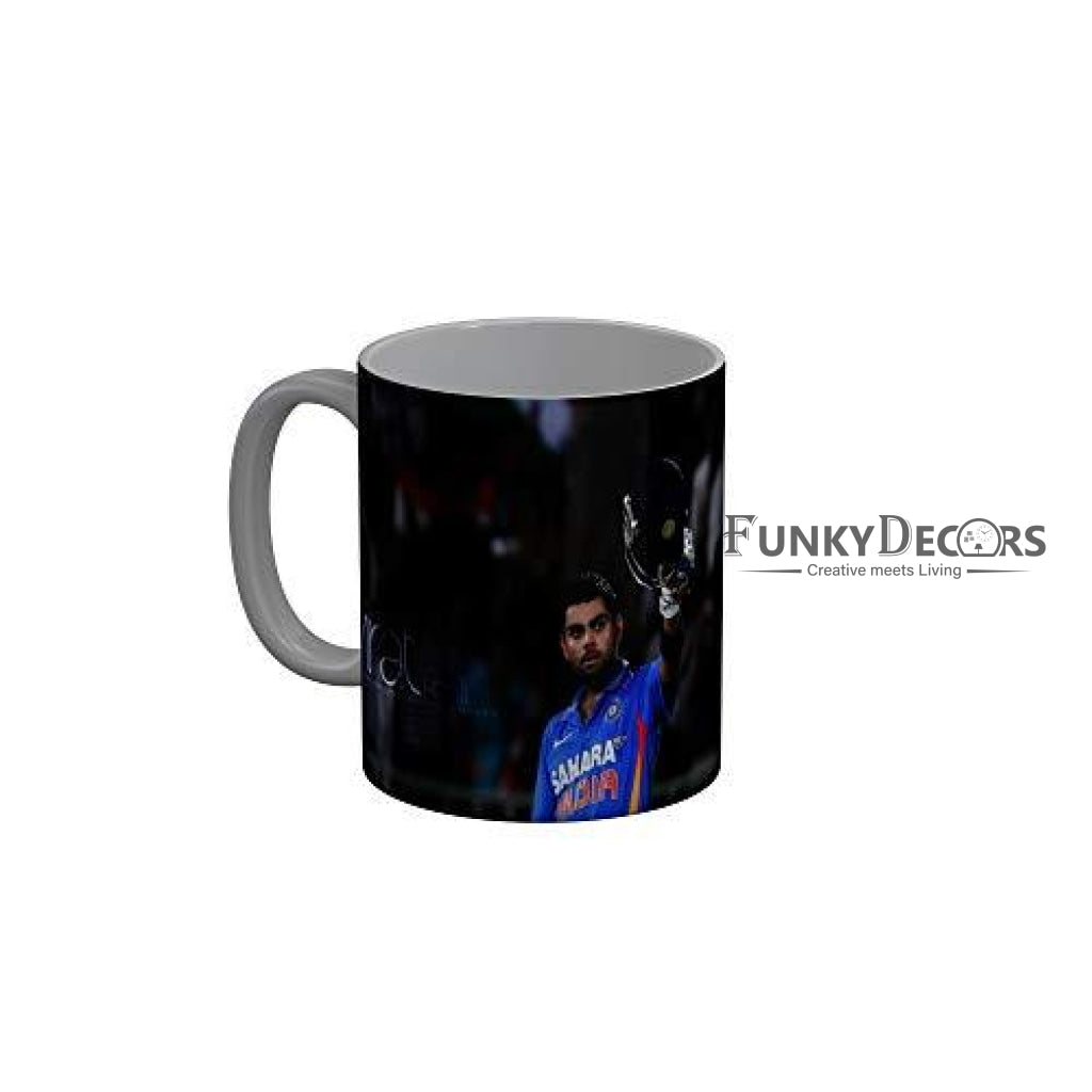 Funkydecors Virat Kohli Indian Cricket Team Player Ceramic Mug 350 Ml Multicolor Mugs