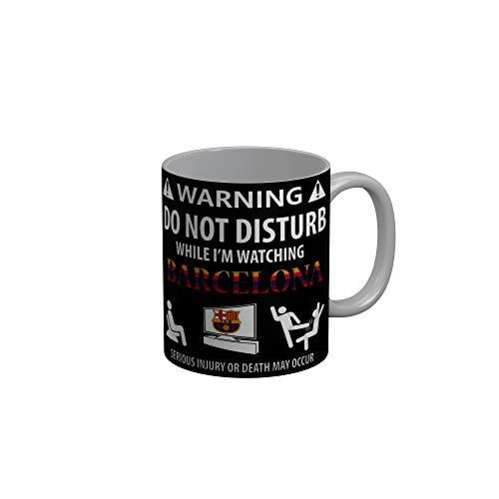 Funkydecors Warning Do Not Disturb Black Funny Quotes Ceramic Coffee Mug 350 Ml Mugs