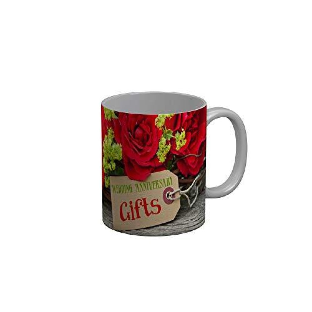 Funkydecors Wedding Anniversary Gifts Ceramic Mug 350 Ml Multicolor Mugs