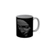 FunkyDecors Women Face Black Ceramic Coffee Mug, 350 ml