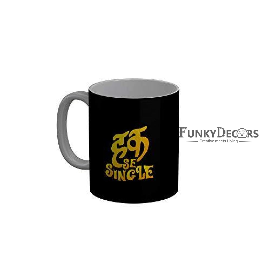Funkydecors Zakir Khan Standup Comedy Funny Quotes Ceramic Mug 350 Ml Multicolor Mugs