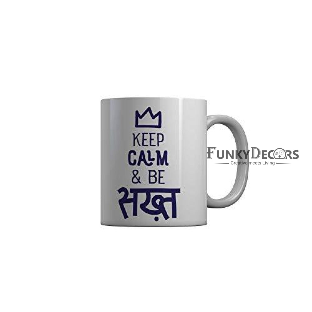 Funkydecors Zakir Khan Standup Comedy Funny Quotes Ceramic Mug 350 Ml Multicolor Mugs