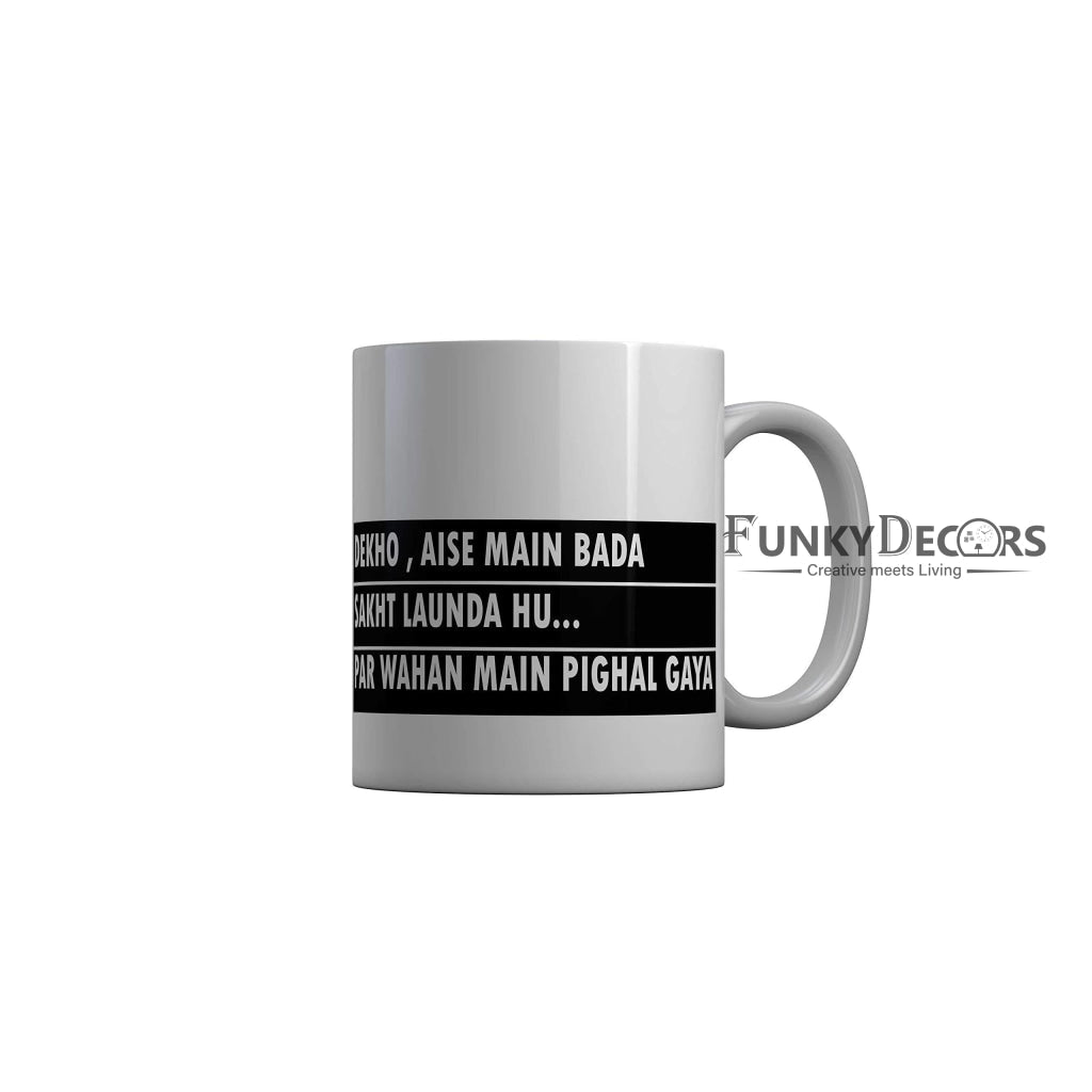 Funkydecors Zakir Khan Standup Comedy Funny Quotes Ceramic Mug 350 Ml Multicolor Mugs