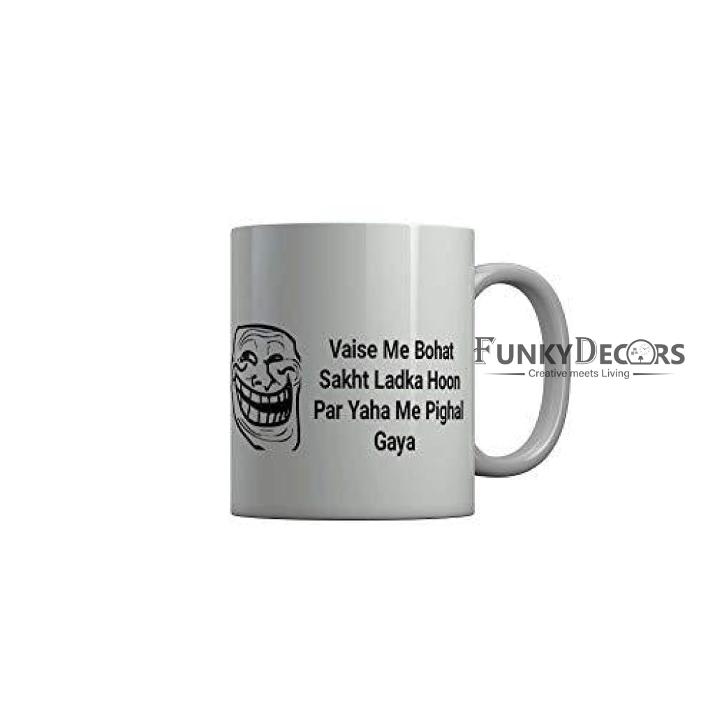 Funkydecors Zakir Khan Standup Comedy Funny Quotes Ceramic Mug 350 Ml Multicolor Mugs
