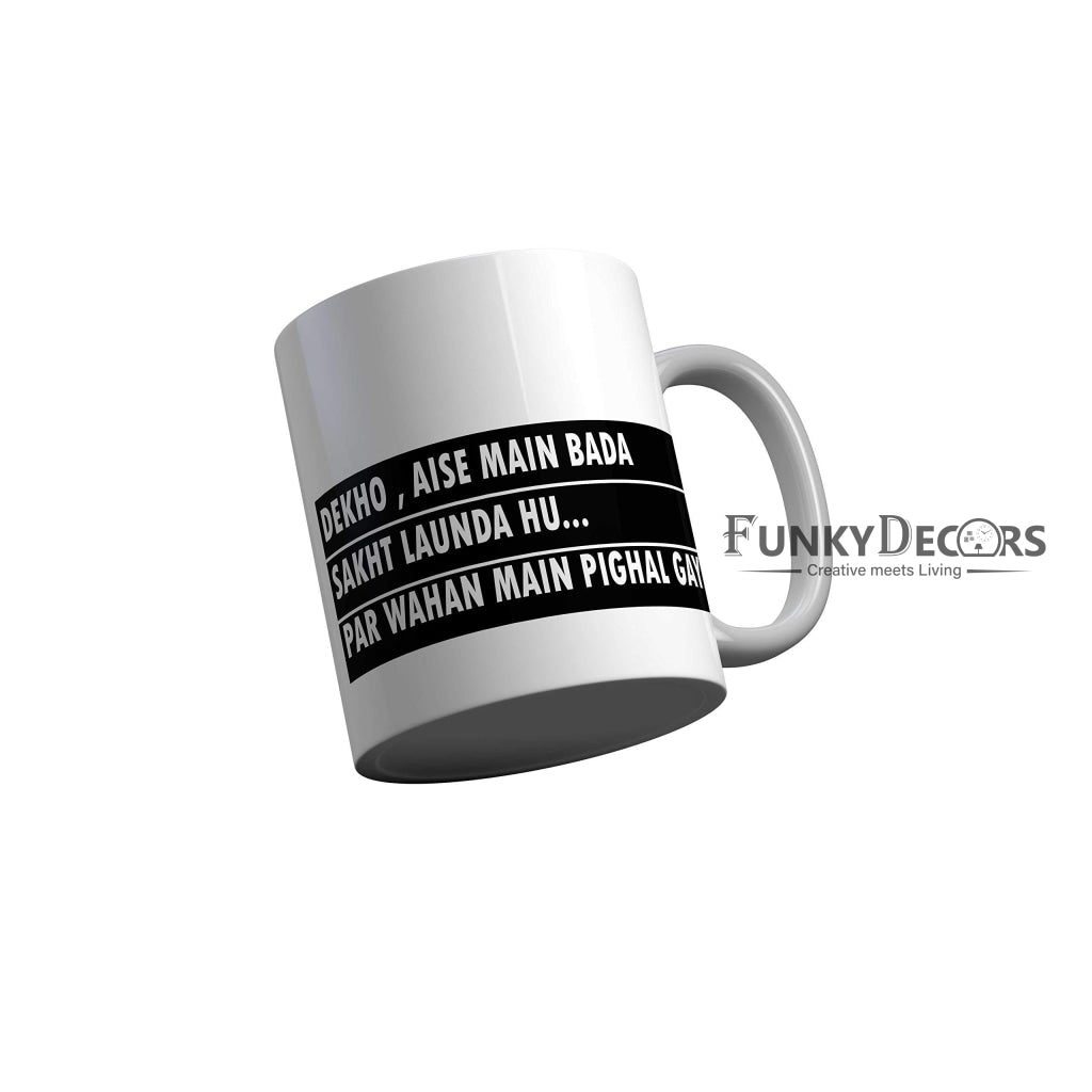 Funkydecors Zakir Khan Standup Comedy Funny Quotes Ceramic Mug 350 Ml Multicolor Mugs