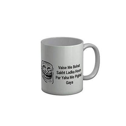 Funkydecors Zakir Khan Standup Comedy Funny Quotes Ceramic Mug 350 Ml Multicolor Mugs