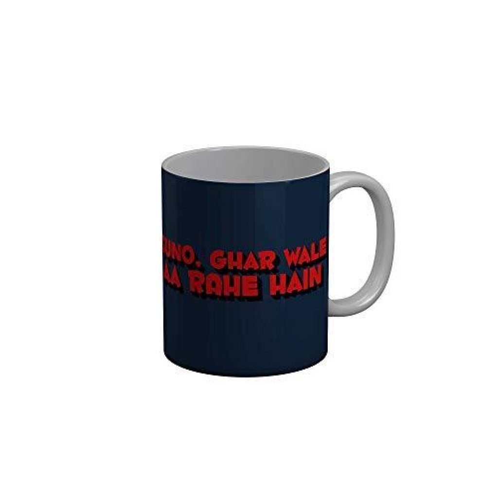 Funkydecors Zakir Khan Standup Comedy Funny Quotes Ceramic Mug 350 Ml Multicolor Mugs