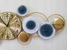 Load image into Gallery viewer, Funkytradition 3D Luxury Flower Colorful Metal Wall Clock And Art Watch Decor For Home Office Gifts

